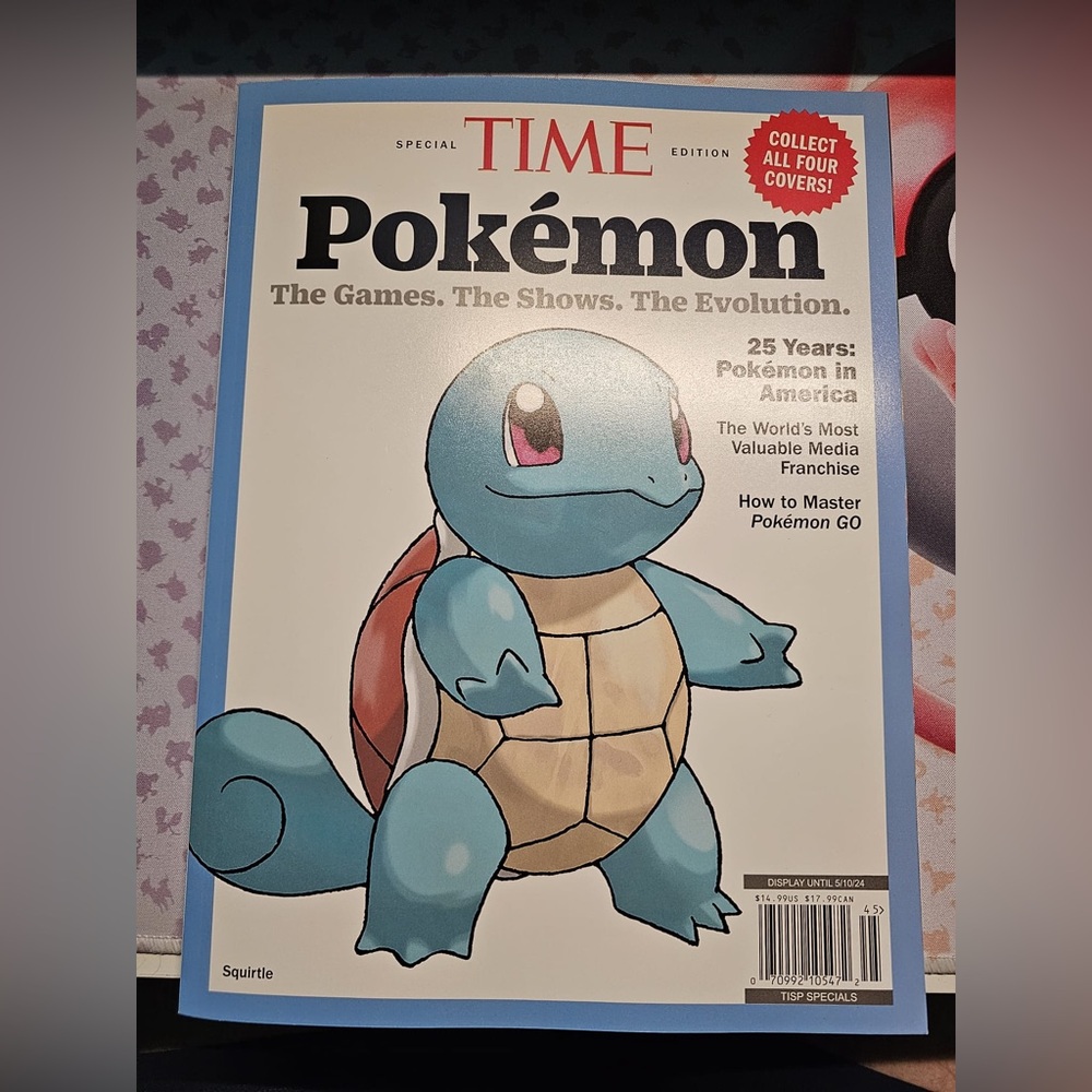 NWT: TIME Magazine 2024 Pokémon Limited Edition Collector Cover Ft Squirtle